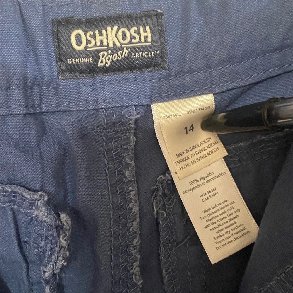 OshKosh B'gosh Boys Liberty Blue Cargo Shorts size 14